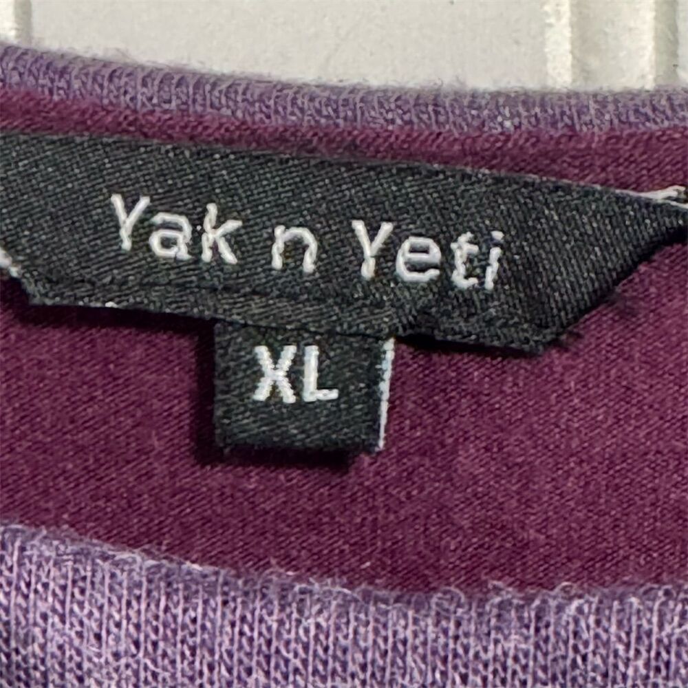 Yak n Yeti Tunic Top XL Purple Viscose Stretch‎ Layered Back Split Boho Longline - Picture 6 of 7